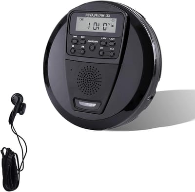 Draagbare CD Speler - Walkman CD Speler - Muziek Luisteren - Anti-Skip Bescherming - 1200mAh Batterij - Wit