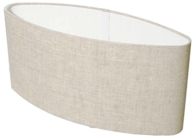 Lampenkap Ovaal Vlaslinnen Licht 35cm