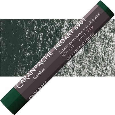 Caran d'Ache Neoart Permanent Wax Oliepastel - Dark Phthalocyanine Green (719)