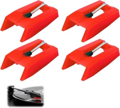 Vervangingsnaald voor platenspelers - 4 stuks, universele naalden voor fonografen en audio-accessoires, hoogwaardige geluidskwaliteit