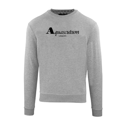 Aquascutum Heren Logo Regular Sweatshirt (Grijs)