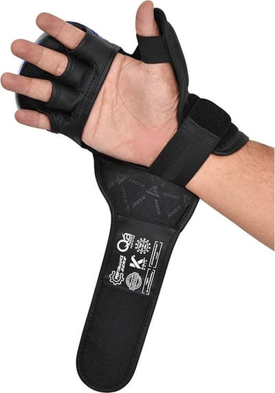 RDX Sports IMMAF Shooter Grappling Gloves MMA Blauw Maat: XXXL