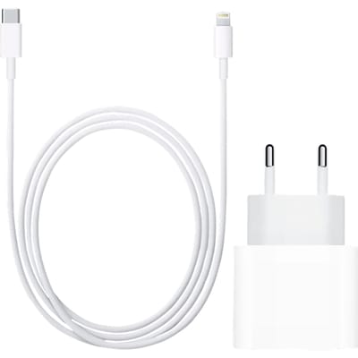 Apple Usb C Oplader 20W + Lightning Kabel 1m Kunststof Wit