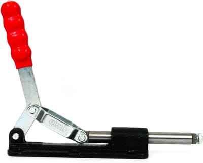 Kniehefboomspanner - Duwstangspanner Werkbankklem - Montage Werkstukken - Verstelbare Spindel - 580 kg - Rood