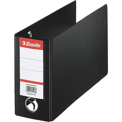 Esselte 2-Rings Kunststof Giro Ordner - Capaciteit van 600 Vel - Rugbreedte van 80mm - Zwart