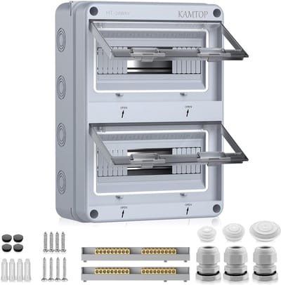 Waterdichte Zekeringkast voor Buiten, 24 Modules, IP65