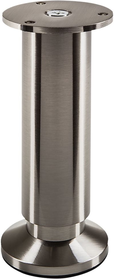 SOTECH Meubelpoot TERRA Hoogte 150 mm geborsteld roestvrij staal look Steunpoot hoogte verstelbaar tot max. 15 mm, max. belasting 250 kg