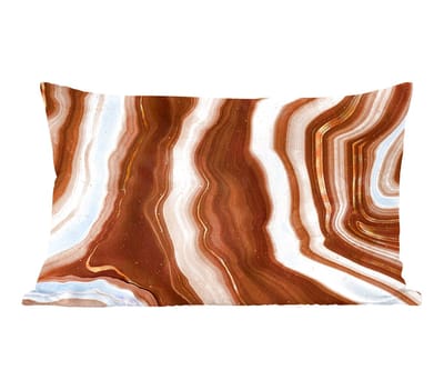 Sierkussens - Kussentjes Woonkamer - 50x30 cm - Agaat - Bruin - Goud - Geode steen