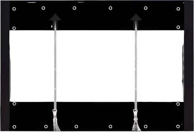 Zeildoek 210x300cm - Verranda - Dekzeil - Overkapping - Voor Terras, Pergola & Tuinhuis - Waterdicht - Wind - Zwart