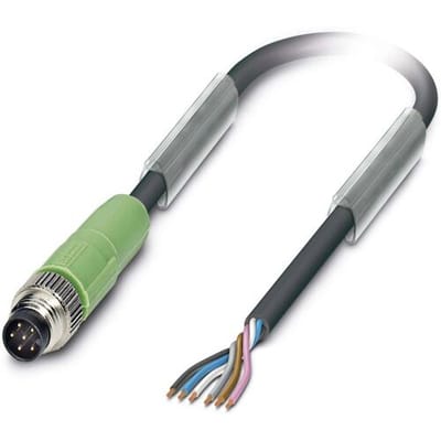 Phoenix Contact 1522095 Sensor/actuator connector, geassembleerd M12 Aantal polen (sensoren): 6 Stekker, recht 1.50 m 1 stuk(s)