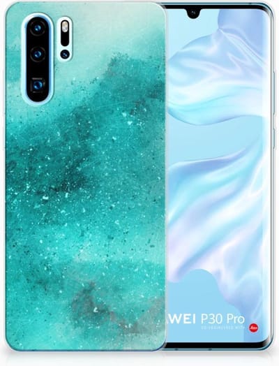 TPU Hoesje voor Hoesje maken Huawei P30 Pro Painting Blue