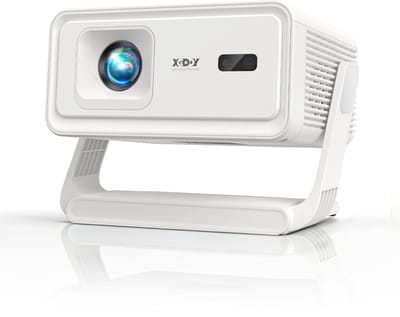 XGODY Premium Mini Beamer - Alles-in-één Smart TV Projector - 2026 model - Android 14.0 - WiFi 6 & Bluetooth 5.4 - 4k ondersteuning - Beamer - Inclusief Hdmi kabel - Home Cinema - Wit