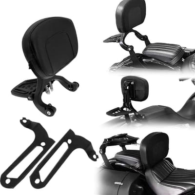 Motorfiets Rugleuning - Passagierssteun - Comfortabel Rijden - Verstelbaar Ontwerp - N.v.t. - Zwart
