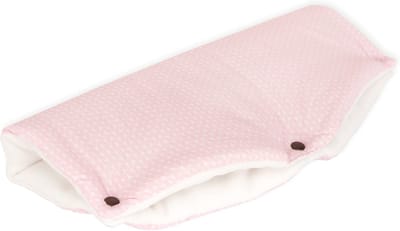 Kinderwagen Mof - Buggy Handwarmer - Warme Handen - Handgemaakt In EU - 48x23 cm - Roze Bladeren