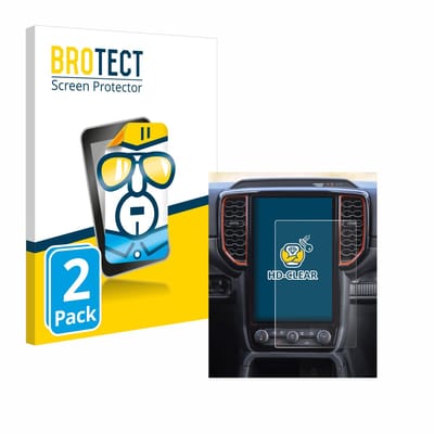 BROTECT - Screenprotector voor Ford Ranger XLT 10.1" 2024 - Folie Beschermfolie transparant 2 Stuks