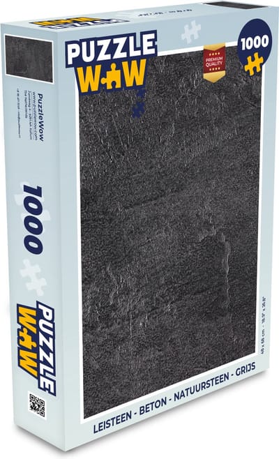Puzzel Leisteen - Beton print - Natuursteen - Grijs - Industrieel - Legpuzzel - Puzzel 1000 stukjes volwassenen