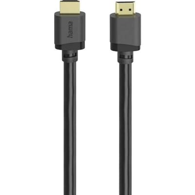 Hama 00202027 HDMI-kabel HDMI Aansluitkabel HDMI-A-stekker 1 m Zwart 8K UHD, Audio Return Channel (ARC), Magnetische stekker