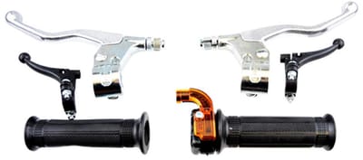 Kit poignées tirage rapide mini targa et cocotte + levier pour mobylette cyclo