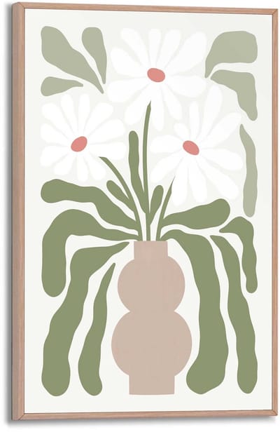 Schilderij Abstract Flowers - 30 x 20 - Hout - REINDERS