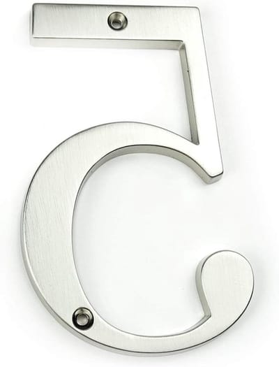 Huisnummer - Adresbord Cijfer - Voordeur Decoratie - Anti-roest Plastic - 4 Inch Hoog - Zwart