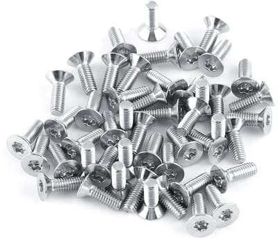 Zeynomax - M4 Ster Platte Kop Schroeven - Rvs Verzonken Machine Schroef - Zilver - 50 Stuks - Geschikt voor Diverse Toepassingen