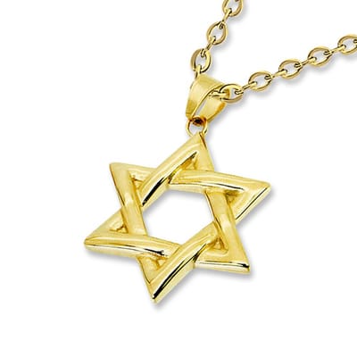 Amanto Ketting Ancel G - 316L Staal - Davidster - 42x32mm - 60cm