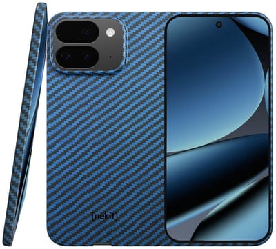 NEKIT Fiber Hoesje Geschikt voor Google Pixel 10 Pro Fold - Compatibel met MagSafe en Qi2 - High-Tech Kevlar - PixelSnap Back Cover Ultra Dun - Blauw
