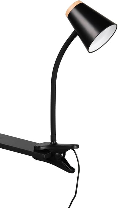 REALITY PONGO - Klemlicht - Zwart - incl. 1x SMD 4,5 W - Flexibel - LED-printplaat met hoog voltage - Niet dimbaar - Klemlamp