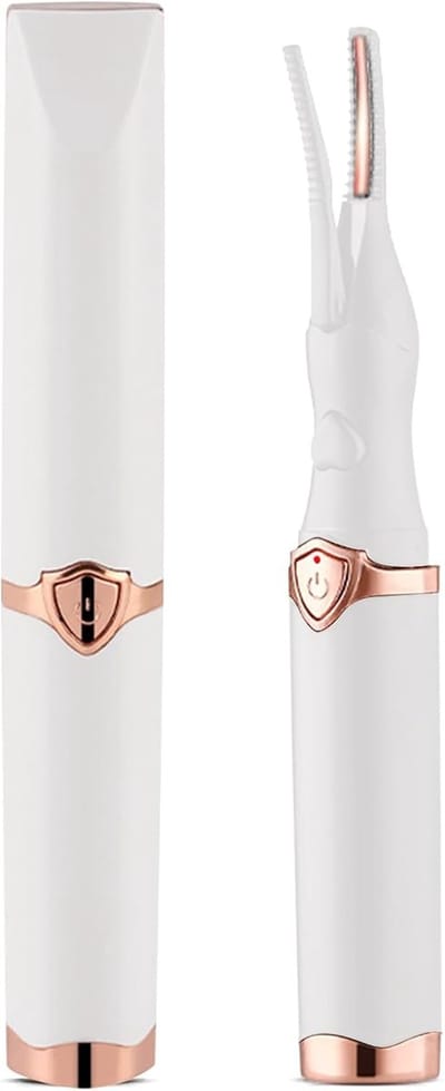 Elektrische wimperkruller - Wimperkruller - Verwarmde wimperkruller - 3-snelheden temperatuurregeling, verwarmde wimperkruller - USB oplaadbare wimperkruller - Anti-verbranding tanden - Natuurlijk gekrulde wimpers - Wit