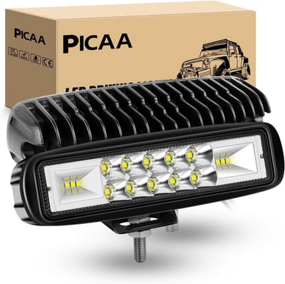 Set van 2 LED Werklampen 24W 6 Inch - 12V/24V Waterdicht IP67 - Extra Verlichting voor Tractor, Graafmachine, Vrachtwagen Offroad