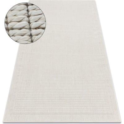 Kleden Rugsx Tapijt ORIGI 3727 crème - Kader platgeweven 155x220 cm
