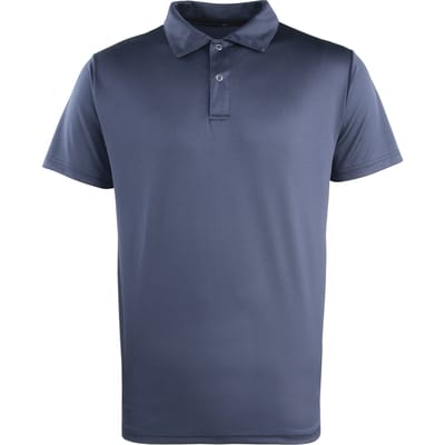 Premier Unisex Coolchecker Studded Plain Polo Shirt (Marine)