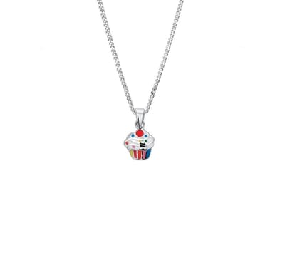 Zilver Gerhodineerde Collier cupcake 1 1329655