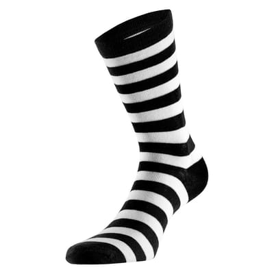 Apollo - Feest sokken met strepen - zwart-wit 36/41 - Gekleurde sokken - Carnaval - Party sokken dames