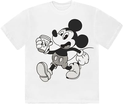Disney - Mickey & Coffee Heren T-shirt - S - Wit