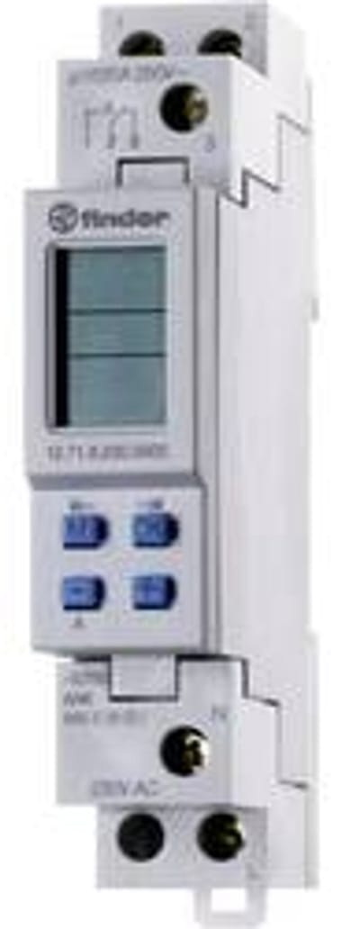 Finder 12.71.8.230.0000 Schakelklok voor DIN-rails 230 V/AC 1x wisselcontact 16 A 250 V/AC Weekprogramma