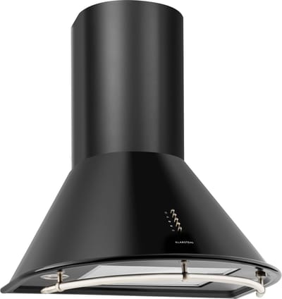 Klarstein Afzuigkap Noir retro , afzuigkap , rvs , 60 cm , 352 m³/h afzuigcapaciteit , drei vermogensstanden , afzuigmodus , Umluftbetrieb mogelijk , mattschwarz - 490 m³/u 75 cm - voor Keuken - Vetfilter - Dampkap - Wasemkap