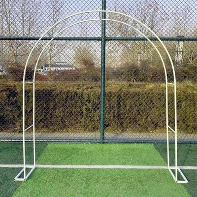 Metalen Rozenboog - Tuinboog Decoratie - Bruiloft Versieren - Weerbestendig Metaal - 140 x 230 cm - Wit