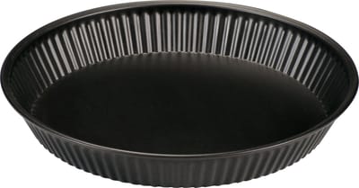 Basic Culinair Vlaaivorm 28 cm – PFAS-vrije Bakvorm – Lage Taartvorm – Carbon Staal