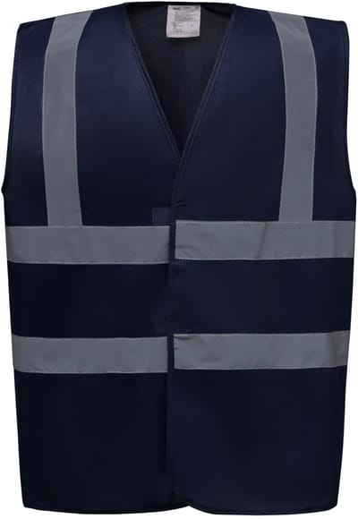 Yoko Signalisatievest met 2 Banden & Bretels YHVW100 - Navy - S