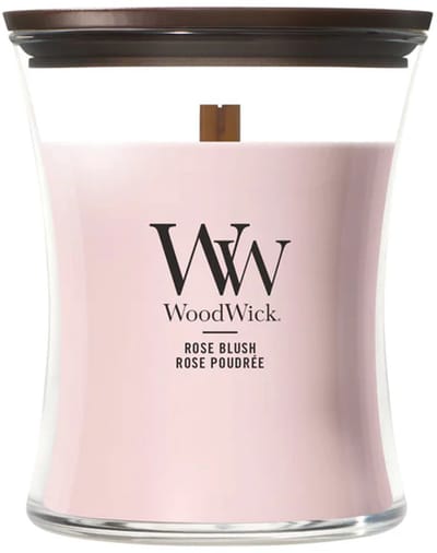 WoodWick Hourglass - Rose Blush - Medium Geurkaars - 60 branduren