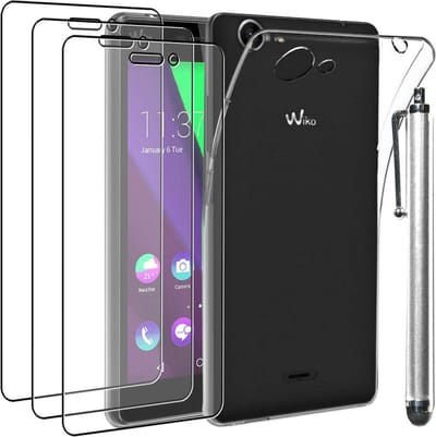 ebestStar - Hoes geschikt voor Wiko Pulp Fab 4G, Back Cover, Beschermhoes anti-luchtbellen hoesje + Stift +3 Kunststofffolies, Transparant