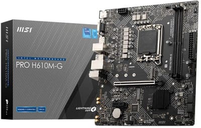 MSI PRO H610M-G - motherboard - micro ATX - LGA1700 Socket - H610 Moederbord - Intel H610 - Intel LGA1700 - DDR5 RAM - Micro-ATX
