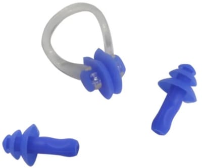 Go Go Gadget - Zwemoordoppen met Neusklem - Siliconen oordopjes - Zwemmen - Duiken - Blauw