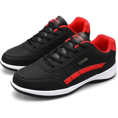 MAEDEF Herenschoenen Heren Sportschoenen Casual Schoenen Herenmode Outdoor Sneakers Heren Veterschoen Heren Hardloop Wandelschoen 38 zwart