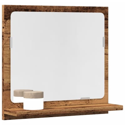 vidaXL - Badkamerspiegelkast - 40x11x37 - cm - bewerkt - hout - oud - houtkleurig