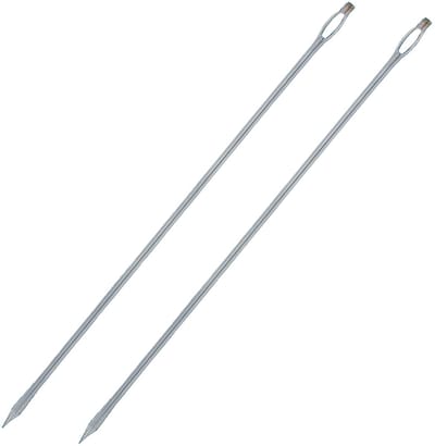 Westmark 2 dresseernaalden met groot oog, recht, lengte van elke naald: 18 cm, roestvrij staal, zilver, 126822E3