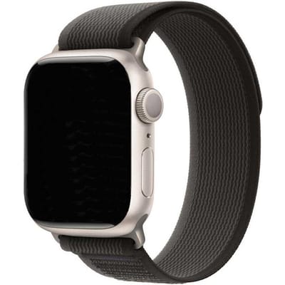 2+1 | Apple Watch Bandje Trail - Nylon - Zwart Grijs