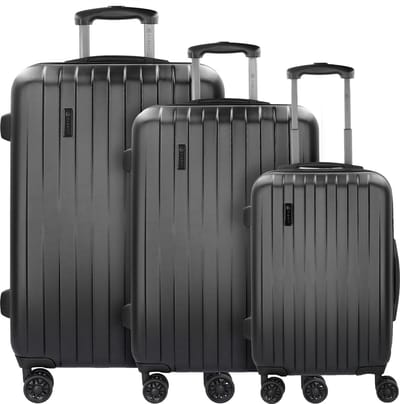 Bugatti Lima 2.0 4 wielen Kofferset 3-delig - Harde bagage - TSA slot - schwarz
