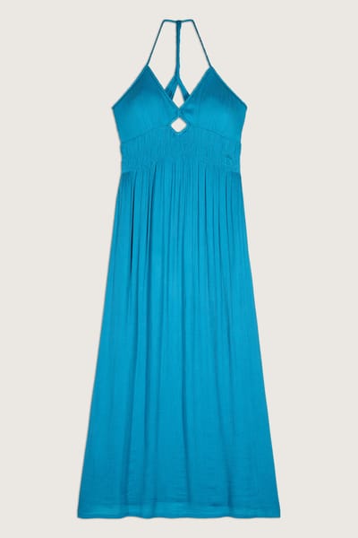 BA&SH Long Dress Turquoise Maat: M | Maxi Jurken Outlet | Dames